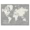 Designart - Slate World Map - Cottage Canvas Wall Art